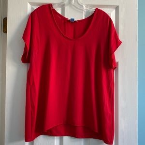 ♦️ Red Lush scoop neck top ♦️